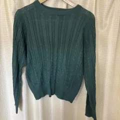 earth music&ecology ダークグリーン ニット M