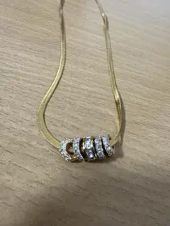 ゴールド ダイヤモンド風 ネックレス