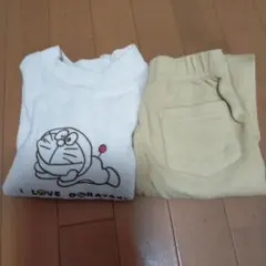ドラえもん フリース パジャマ 上下セット　UNIQLO　110