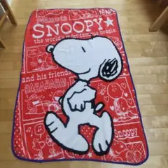 美品☆スヌーピー フリースブランケット 赤のサムネイル