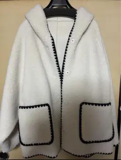 liten リテン　ボアフーディ　ホワイト