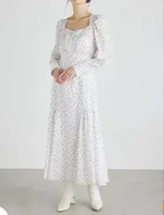 rienda ドットマキシ丈ワンピース　Mサイズ