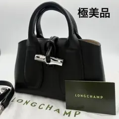 【極美品】ロンシャン ロゾ XS 2way ショルダーバッグ レザー ブラックのサムネイル