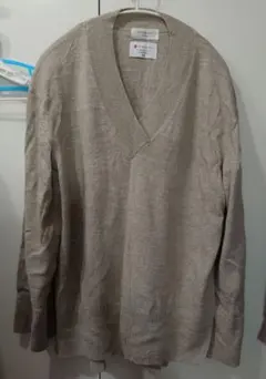 オペークドットクリップ♡Vネック 長袖セーター、ニット