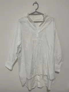 FREAK'S STORE フリルネック 長袖ブラウス ホワイトのサムネイル