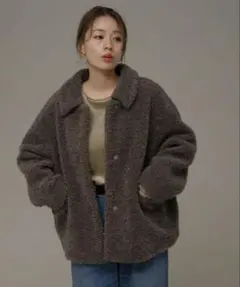 値下げ　美品　アーバンリサーチ　サニーレーベル　プードルエリツキボアブルゾン