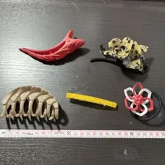 ヘアクリップ　ゴム　ピン　5点セット　D