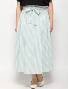 新品タグ付☆大きいサイズ LL Re-j ストライプスカート