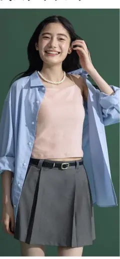 GUイージーケアブロードシャツBlue