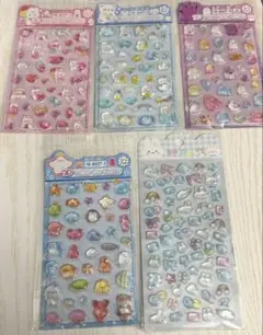 シール 5枚セット ボンボンドロップシール ぷっくりシール 3Dシール