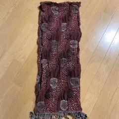 薔薇柄フリンジ付きショール