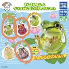 まんまるカエル　クリアめじるしガチャマスコット　　　めじるしアクセサリー　３種