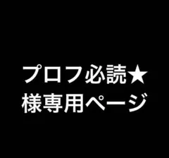 プロフ必読★ 様専用ページ