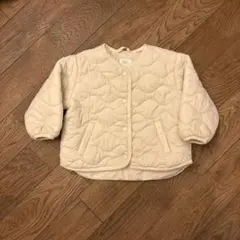 ZARA アイボリー キルティングアウター 6-9ヶ月