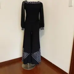 ✨️新品✨️社交ダンスワイドパンツ&パフスリーブトップスセット（M〜Lサイズ ）