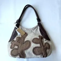 【未使用品】pangan Saran グラニーバッグ　ベージュ　本革使用☆