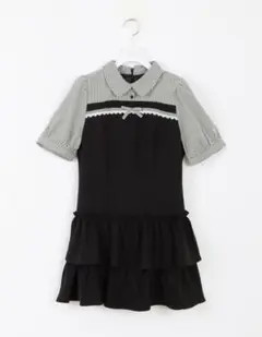 【即完売品】♡ evelyn ドッキングティアードOP ブラック ♡