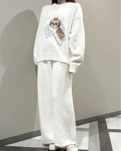 新品　ジェラートピケ好きさん　モコモコ　犬　シーズー　パジャマ　ルームウェア