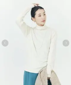 REAK'S STORE タートルネック ロングスリーブTシャツ 秋春 吸湿発熱