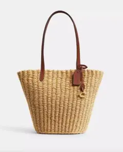 極美品✨COACH コーチ ストローバッグ スモールトート 完売カラー