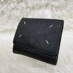 メゾンマルジェラ レザー 4ステッチ コンパクトウォレット 三つ折り財布