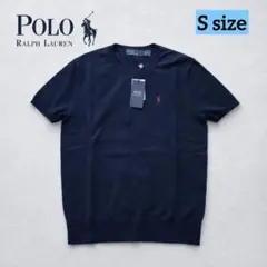 新品✨POLO RALPH LAUREN 半袖コットンニット クルーネック S