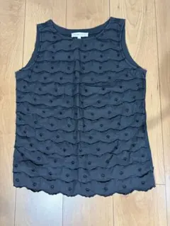 SEE BY CHLOE ノースリーブ トップス ブラック　シーバイクロエ