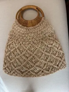 新品未使用✨編み込みデザインかごバッグ