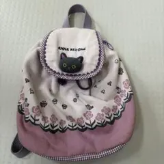 ANNA SUI mini リュック 猫　パープル　ベビー　ナップザックのサムネイル
