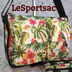 希少 ハワイ限定 レスポートサック ヘロキキ コラボ ショルダーバッグ ブルー LeSportsac - 希少 ハワイ限定 レスポートサック ヘロキキ コラボ
