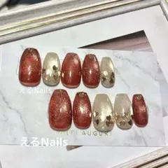 239.オーダーネイルチップ ハートホロ フラッシュマグネット 入学式 春 個人