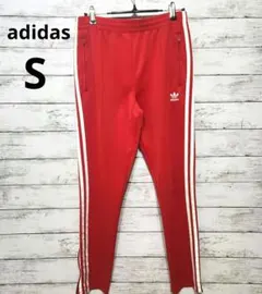 adidas トラックパンツ 赤 トレフォイル S ジャージ アディダス 人気
