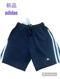 新品☆adidasアディダス　短パン 　ハーフパンツ　ネイビー　メンズMサイズ