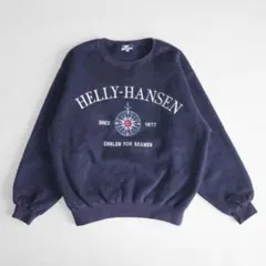 古着 90sビンテージ ヘリーハンセン TSC 刺繍 フリースプルオーバー M