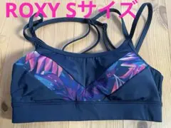 【ROXY】ネイビー ストラップ付きブラトップ S ヨガ ピラティス