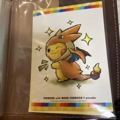 ピカチュウ メガリザードンX ポンチョ 名刺カード ポケモン - ポケモンカード 名刺カード ピカチュウ メガリザードンX