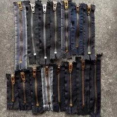 A7 デニムリメイク　ファスナー　ジッパー　15本