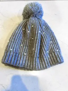 ZARA kids ニットキャップ　パールニット帽