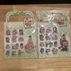 ラブブシールセット　ぷくぷくシール　キーホルダー付　２つ