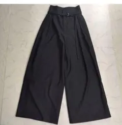 FRAY I.D ベルト付き ワイドパンツ ブラック 0