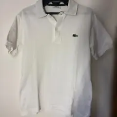 LACOSTE ホワイト ポロシャツ US L FR 5 PH094EL - メルカリ