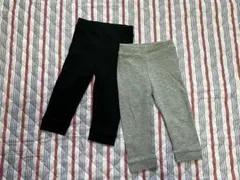 コットン混紡パンツ DAIRY LINE futafuta 80サイズ黒 グレー