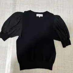 ROPÉ PICNIC ブラック パフスリーブニット 38