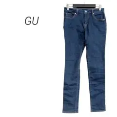 【ジーユー】ウルトラストレッチスキニージーンズ ローライズ ストレッチ ブルー