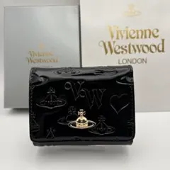 大人気 Vivienne Westwood 黒 折財布 型押し定番 金 マット - メルカリ