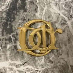 極美品✨ Dior ブローチ CD ロゴ ゴールド 希少 刻印 ユニセックス