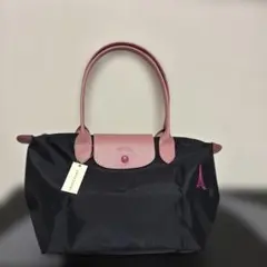 【ロンシャン 】プリアージュ M ブラックピンク　エッフェル塔刺繍のサムネイル