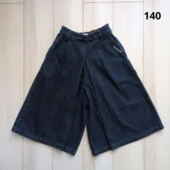 ポンポネット デニムガウチョパンツ 140cm