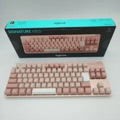 【美品】ロジクール ワイヤレスキーボード K855 ローズ　ドングル欠品
