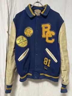 DeLONG スタジャン レターマン USA製 70s 42/L XLワッペン